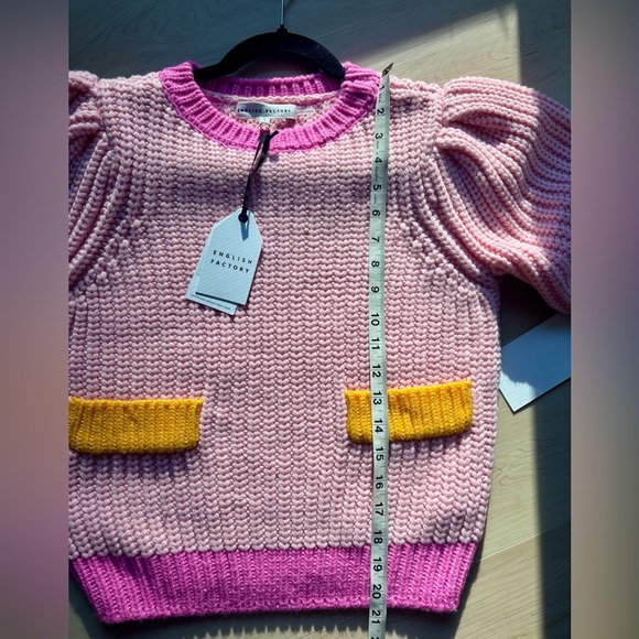 English Factory Pink Multicolor Chunky Knit Sweater - Picture 9 of 10